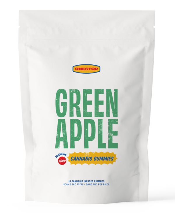 OneStop - Sour Green Apple THC Gummies 500mg