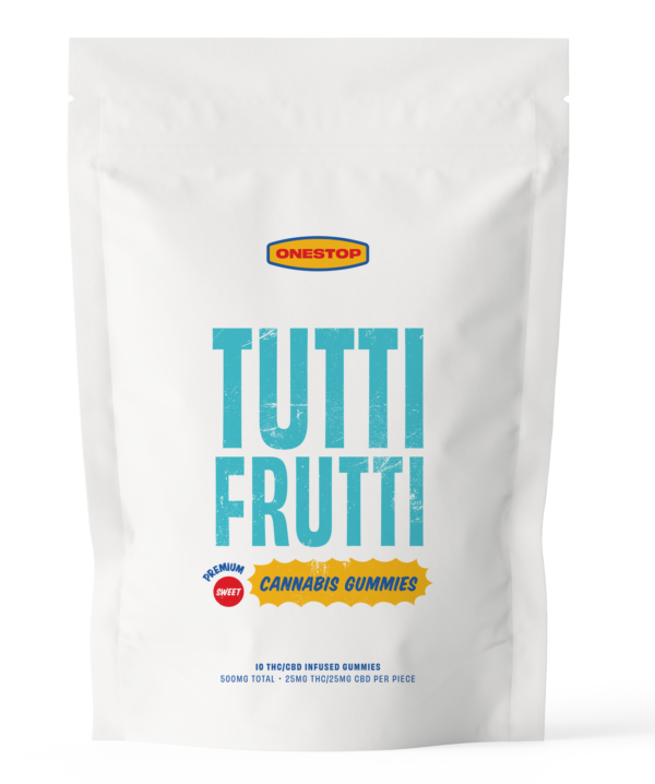 OneStop - Tutti Frutti 1:1 THC:CBD Gummies 500mg