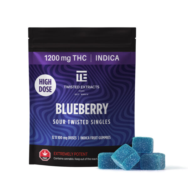 Blueberry High Dose Twisted Singles (1200mg THC, Indica) by Twisted Extracts